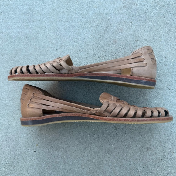 Nisolo Tan Leather Woven Huarache Sandals Women’s Size 7.5 - Picture 3 of 7